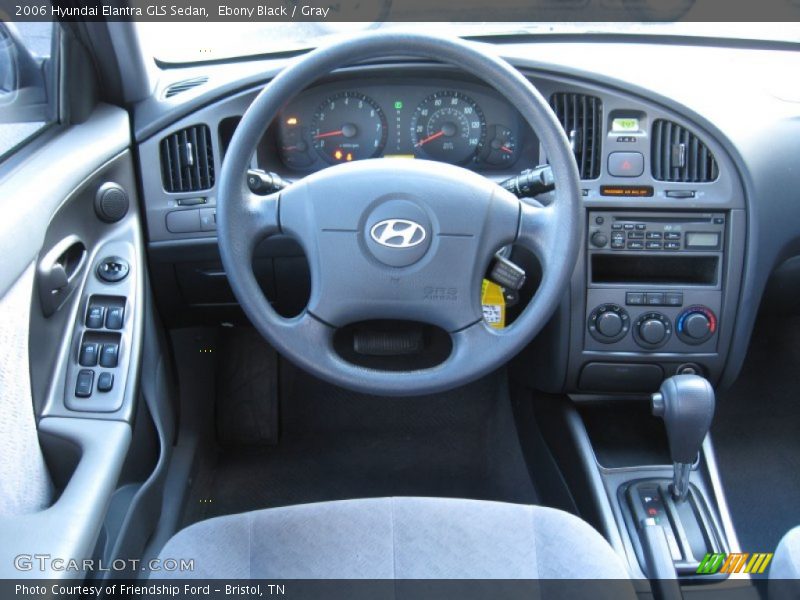 Ebony Black / Gray 2006 Hyundai Elantra GLS Sedan
