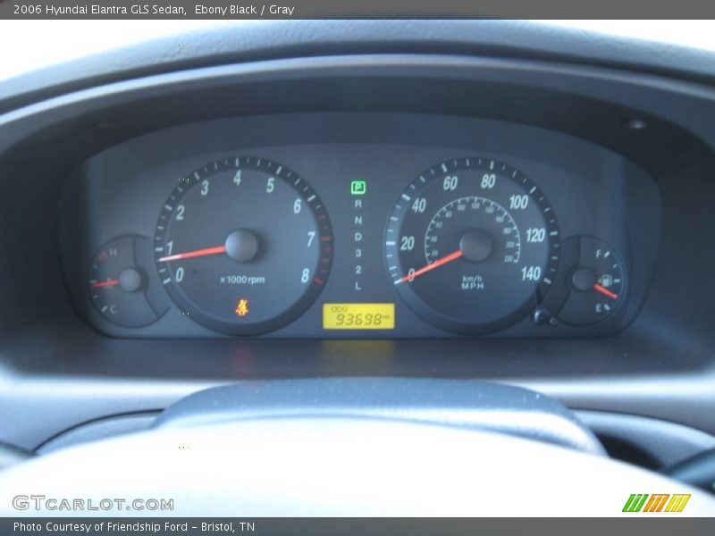 Ebony Black / Gray 2006 Hyundai Elantra GLS Sedan