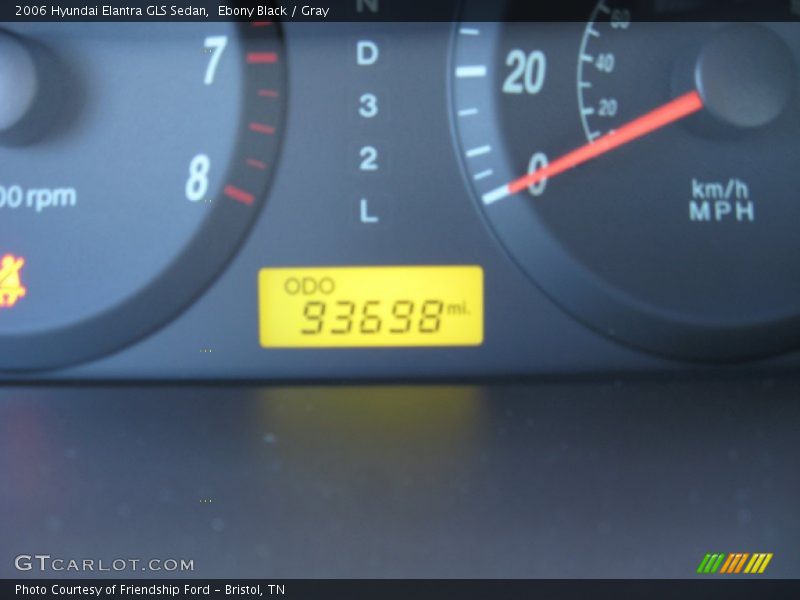 Ebony Black / Gray 2006 Hyundai Elantra GLS Sedan
