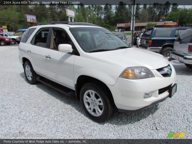 Aspen White Pearl / Saddle 2004 Acura MDX Touring