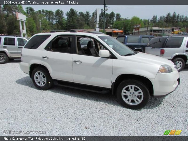 Aspen White Pearl / Saddle 2004 Acura MDX Touring