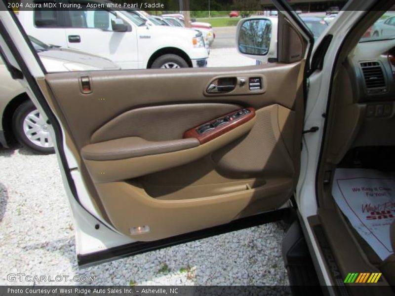 Aspen White Pearl / Saddle 2004 Acura MDX Touring