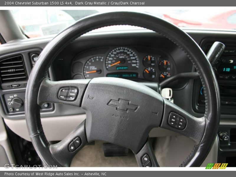 Dark Gray Metallic / Gray/Dark Charcoal 2004 Chevrolet Suburban 1500 LS 4x4