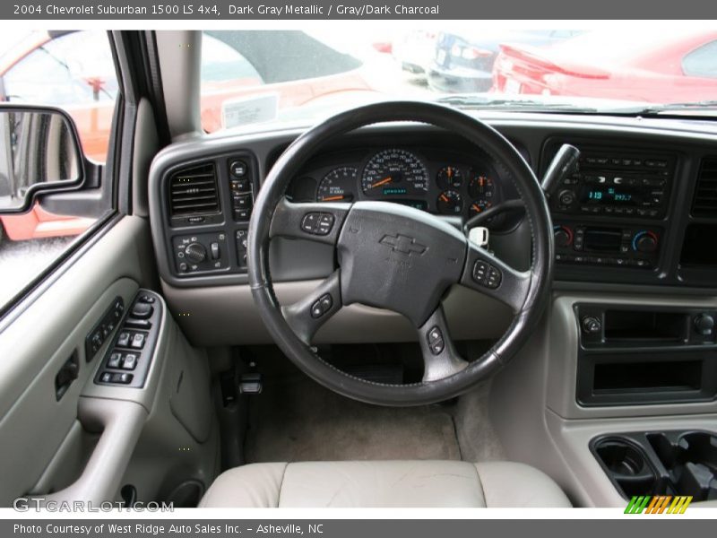 Dark Gray Metallic / Gray/Dark Charcoal 2004 Chevrolet Suburban 1500 LS 4x4