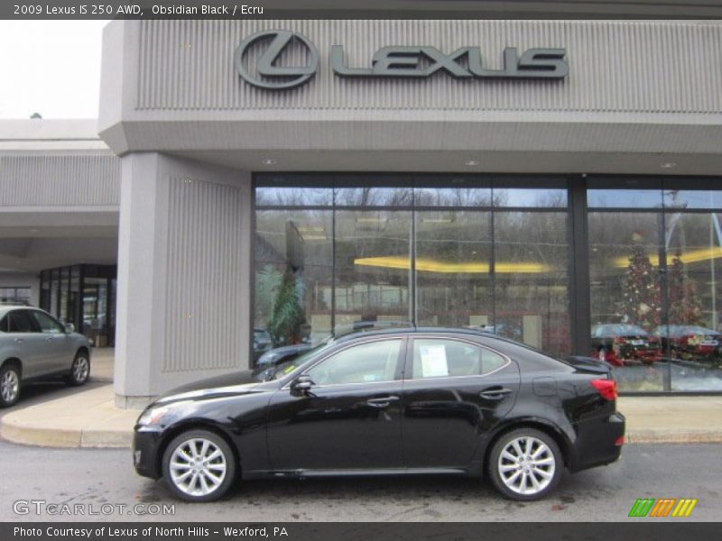 Obsidian Black / Ecru 2009 Lexus IS 250 AWD