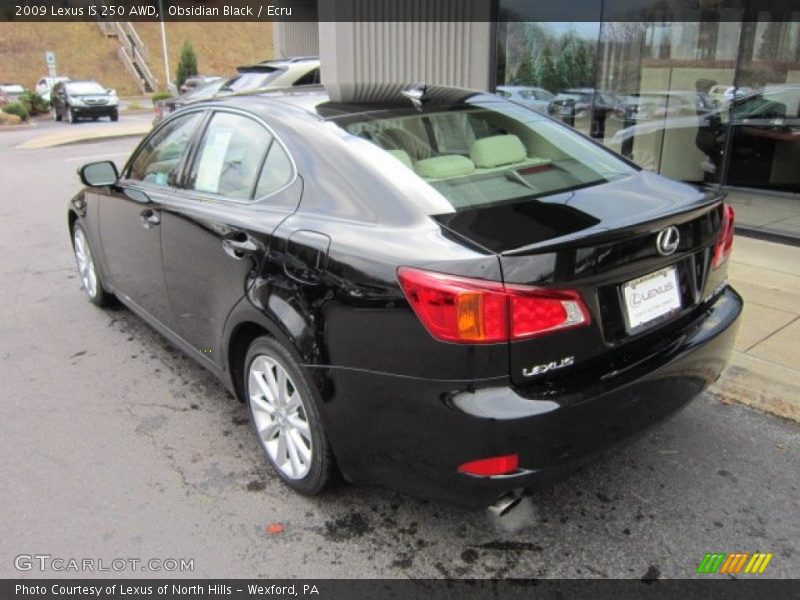 Obsidian Black / Ecru 2009 Lexus IS 250 AWD