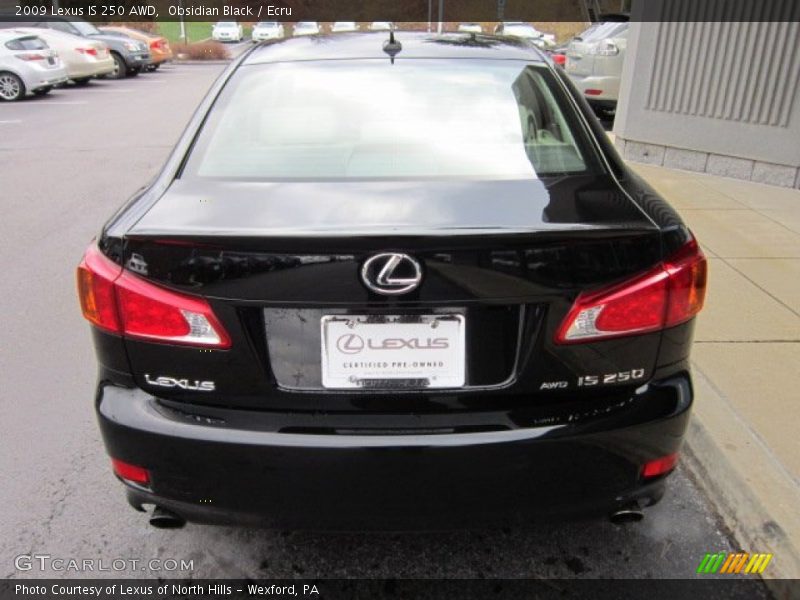 Obsidian Black / Ecru 2009 Lexus IS 250 AWD
