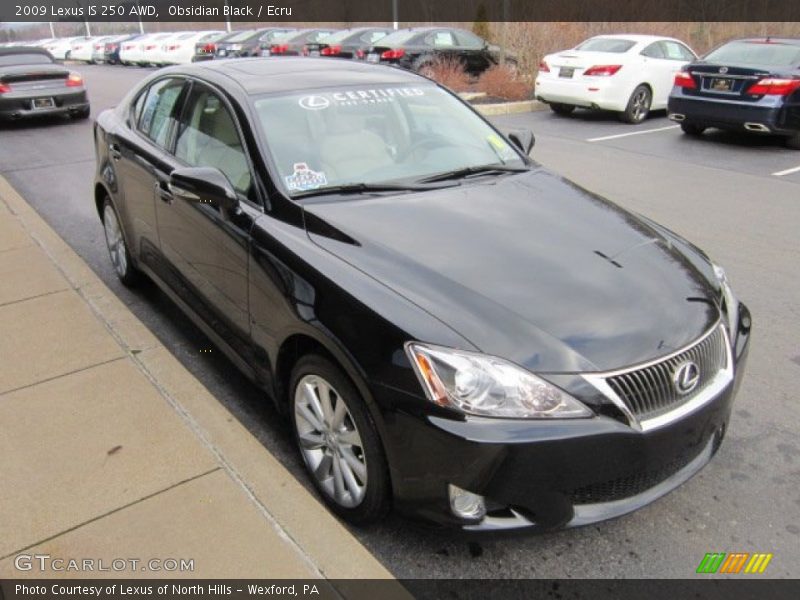 Obsidian Black / Ecru 2009 Lexus IS 250 AWD
