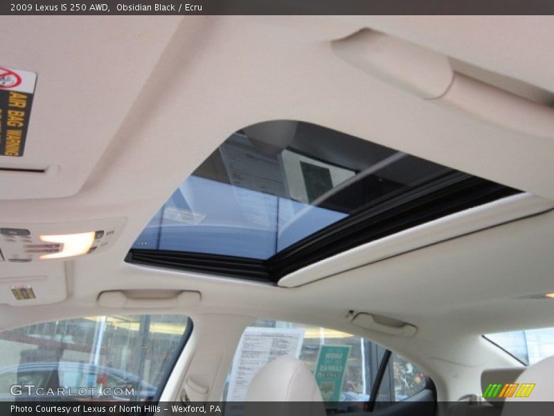 Obsidian Black / Ecru 2009 Lexus IS 250 AWD