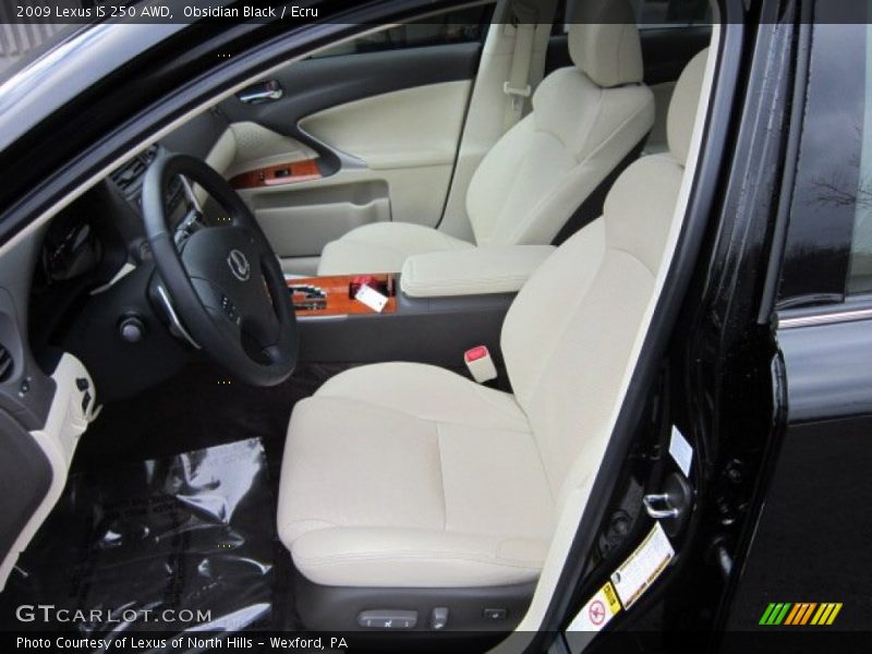 Obsidian Black / Ecru 2009 Lexus IS 250 AWD
