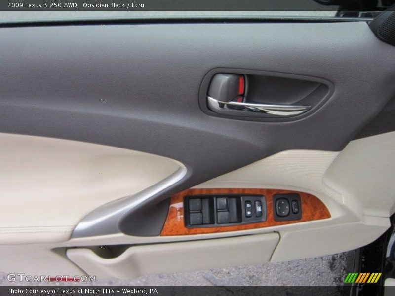 Obsidian Black / Ecru 2009 Lexus IS 250 AWD