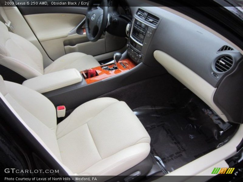 Obsidian Black / Ecru 2009 Lexus IS 250 AWD