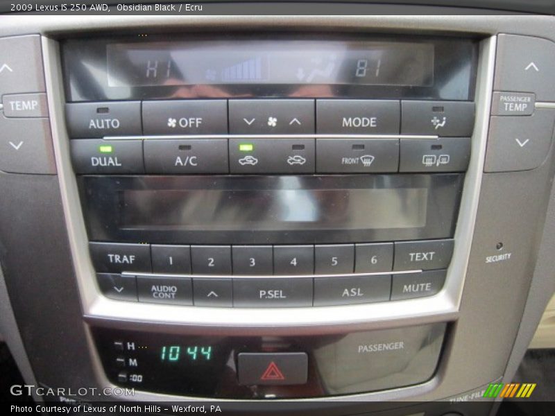 Obsidian Black / Ecru 2009 Lexus IS 250 AWD