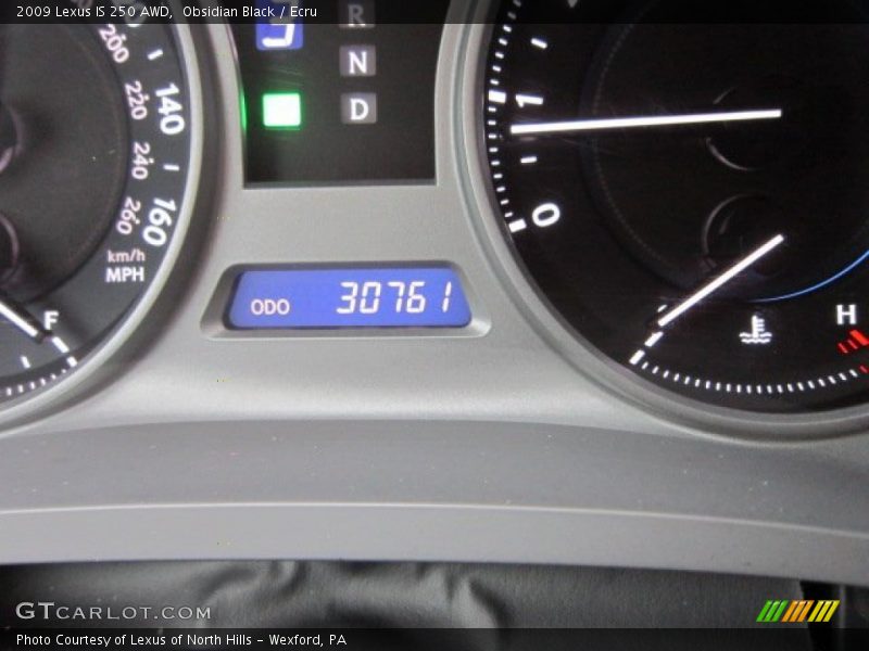Obsidian Black / Ecru 2009 Lexus IS 250 AWD