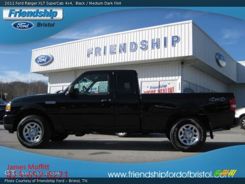 Black / Medium Dark Flint 2011 Ford Ranger XLT SuperCab 4x4