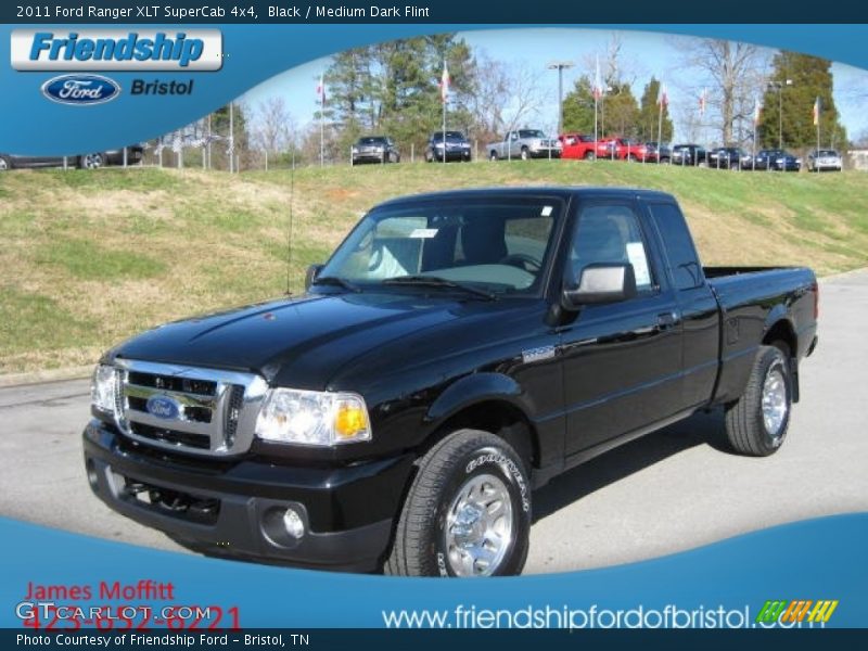 Black / Medium Dark Flint 2011 Ford Ranger XLT SuperCab 4x4