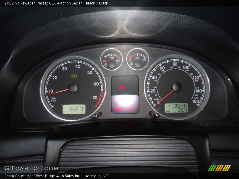  2002 Passat GLX 4Motion Sedan GLX 4Motion Sedan Gauges