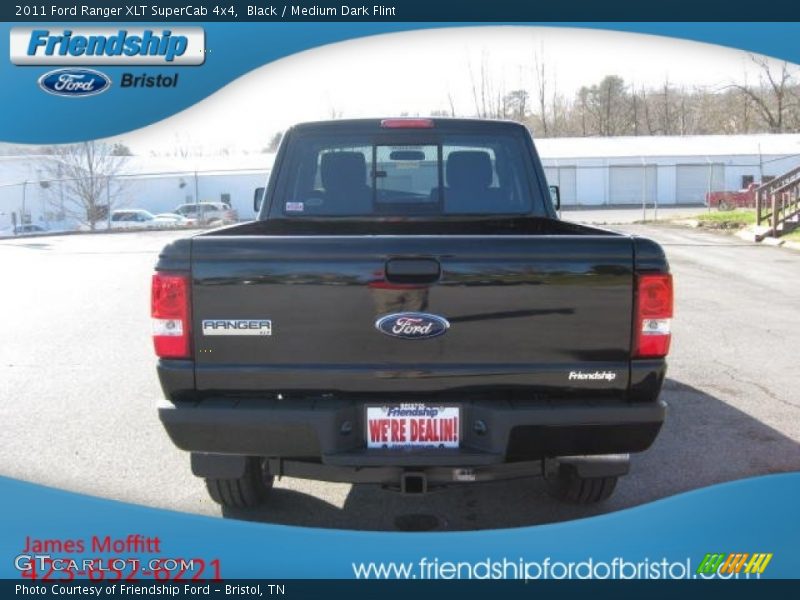 Black / Medium Dark Flint 2011 Ford Ranger XLT SuperCab 4x4