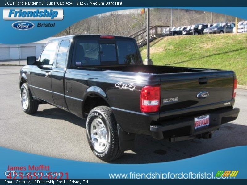 Black / Medium Dark Flint 2011 Ford Ranger XLT SuperCab 4x4