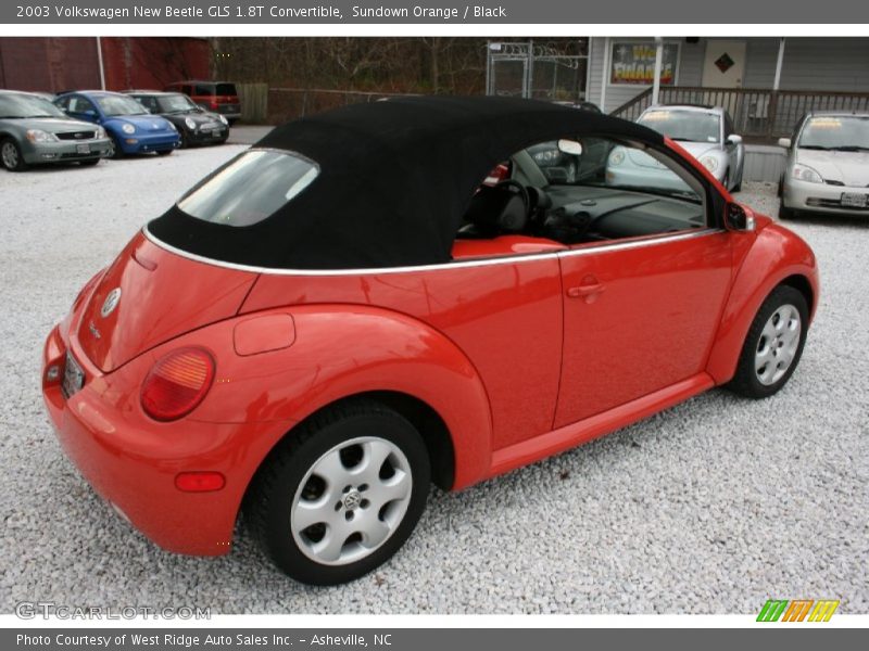 Sundown Orange / Black 2003 Volkswagen New Beetle GLS 1.8T Convertible