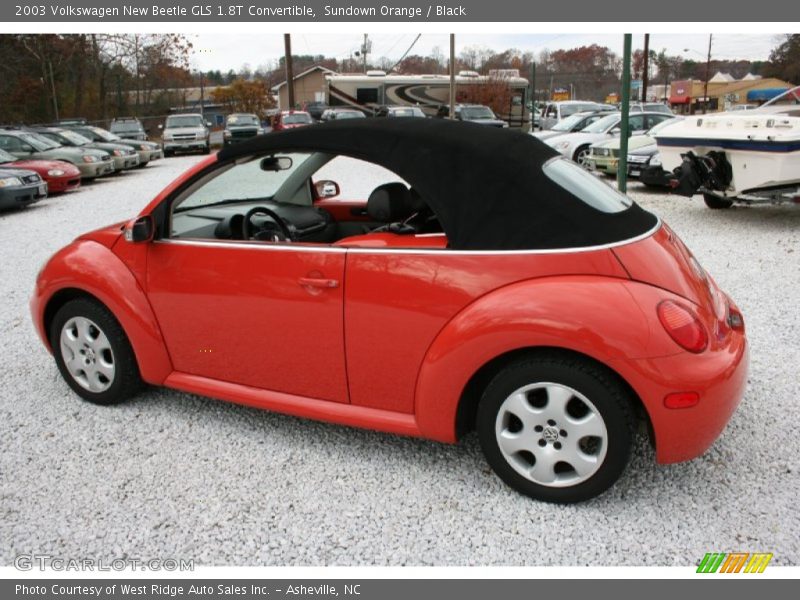 Sundown Orange / Black 2003 Volkswagen New Beetle GLS 1.8T Convertible