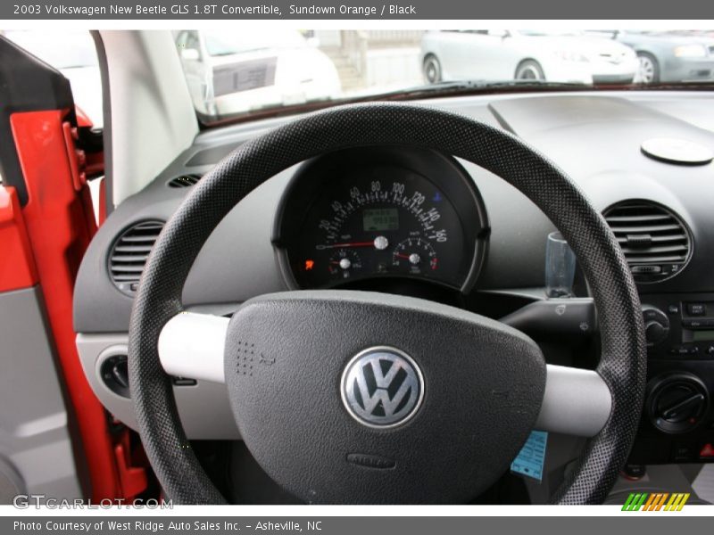 Sundown Orange / Black 2003 Volkswagen New Beetle GLS 1.8T Convertible