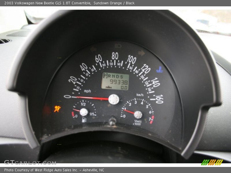 Sundown Orange / Black 2003 Volkswagen New Beetle GLS 1.8T Convertible