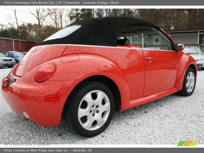 Sundown Orange / Black 2003 Volkswagen New Beetle GLS 1.8T Convertible