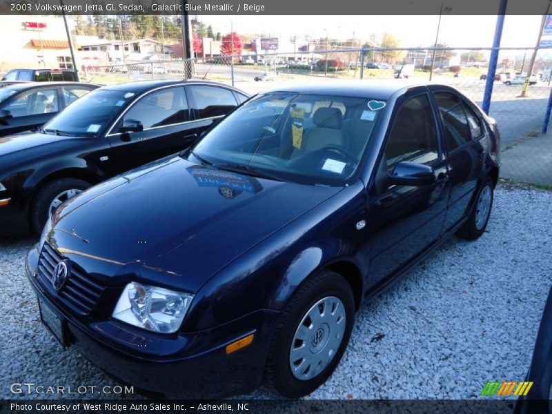 Galactic Blue Metallic / Beige 2003 Volkswagen Jetta GL Sedan