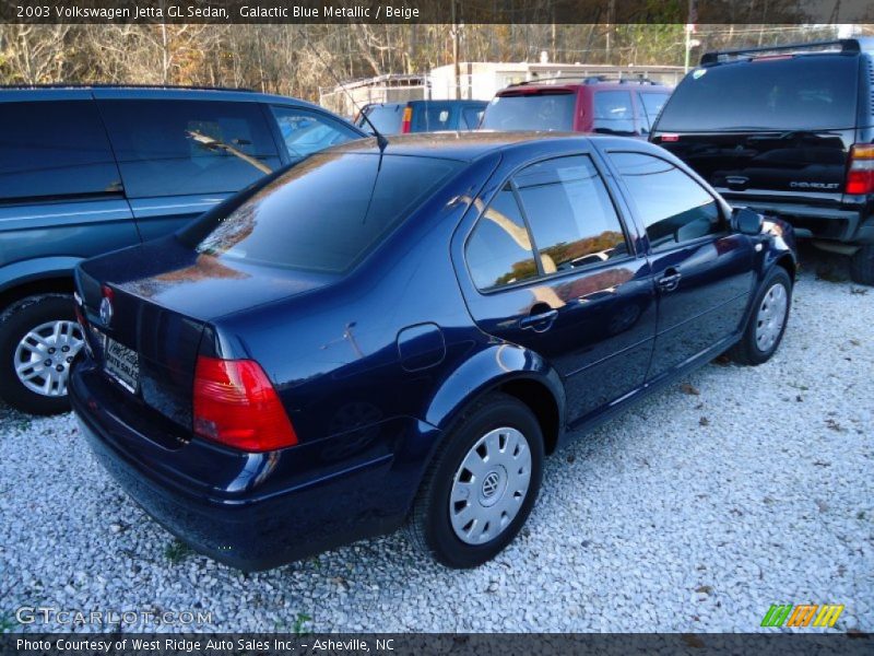 Galactic Blue Metallic / Beige 2003 Volkswagen Jetta GL Sedan