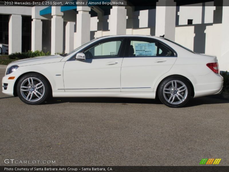 Arctic White / Almond Beige/Mocha 2012 Mercedes-Benz C 250 Sport