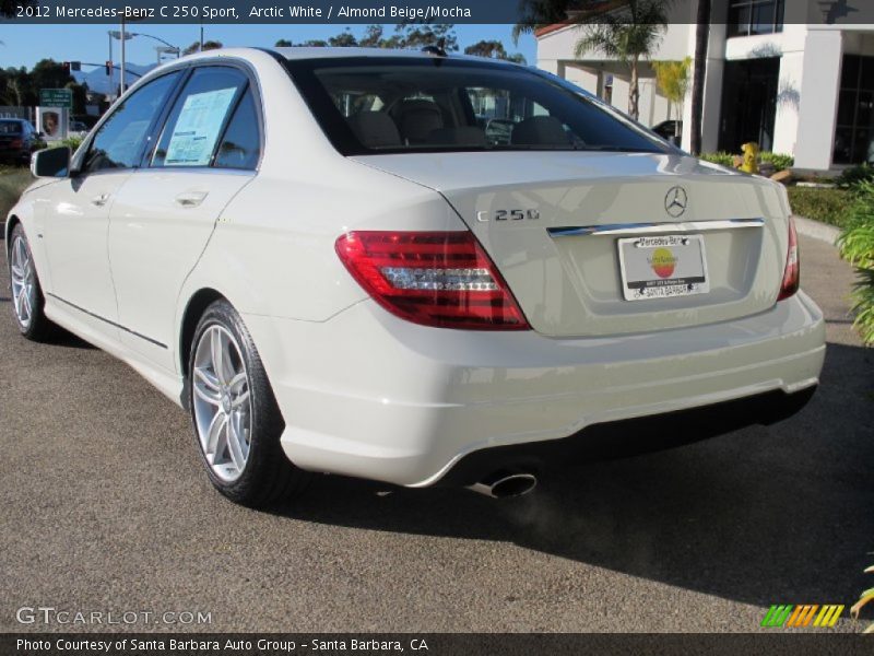 Arctic White / Almond Beige/Mocha 2012 Mercedes-Benz C 250 Sport