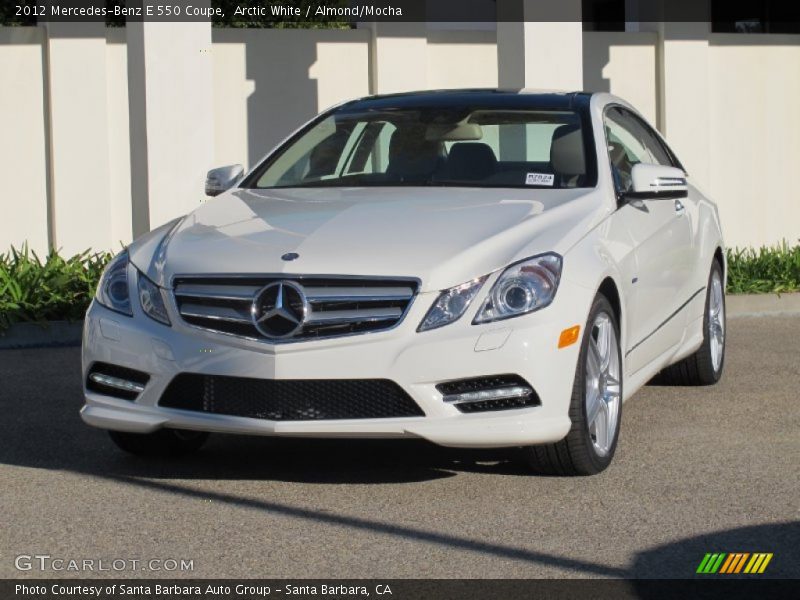 Arctic White / Almond/Mocha 2012 Mercedes-Benz E 550 Coupe