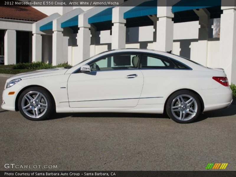 Arctic White / Almond/Mocha 2012 Mercedes-Benz E 550 Coupe