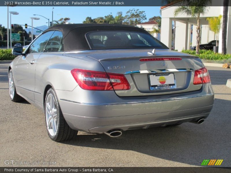 Palladium Silver Metallic / Black 2012 Mercedes-Benz E 350 Cabriolet