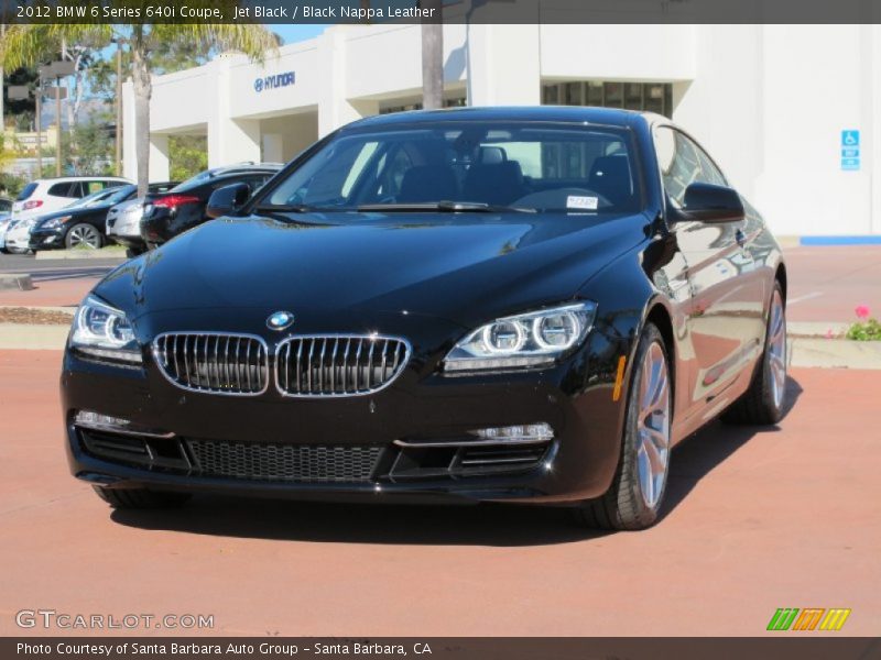 Jet Black / Black Nappa Leather 2012 BMW 6 Series 640i Coupe