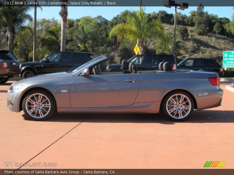 Space Grey Metallic / Black 2012 BMW 3 Series 335i Convertible