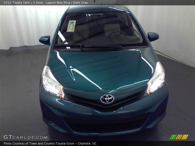 Lagoon Blue Mica / Dark Gray 2012 Toyota Yaris L 3 Door