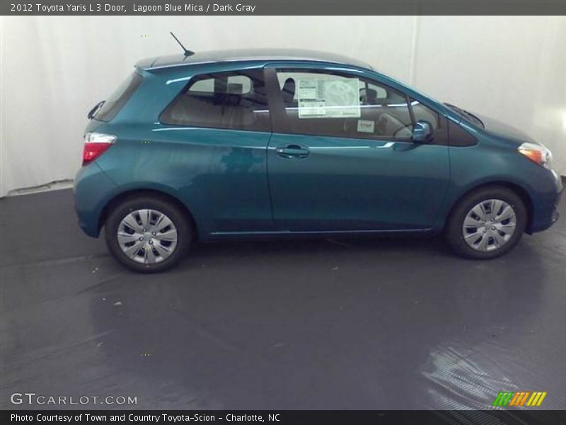 Lagoon Blue Mica / Dark Gray 2012 Toyota Yaris L 3 Door