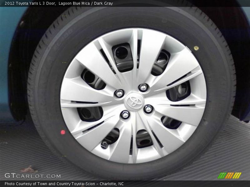 Lagoon Blue Mica / Dark Gray 2012 Toyota Yaris L 3 Door