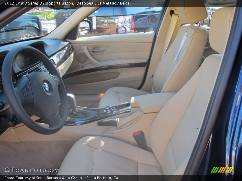 Deep Sea Blue Metallic / Beige 2012 BMW 3 Series 328i Sports Wagon