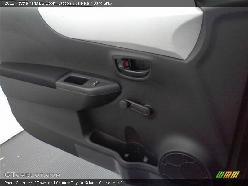Lagoon Blue Mica / Dark Gray 2012 Toyota Yaris L 3 Door