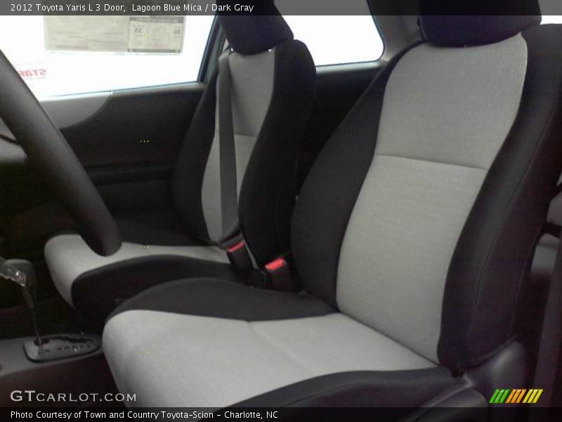 Lagoon Blue Mica / Dark Gray 2012 Toyota Yaris L 3 Door