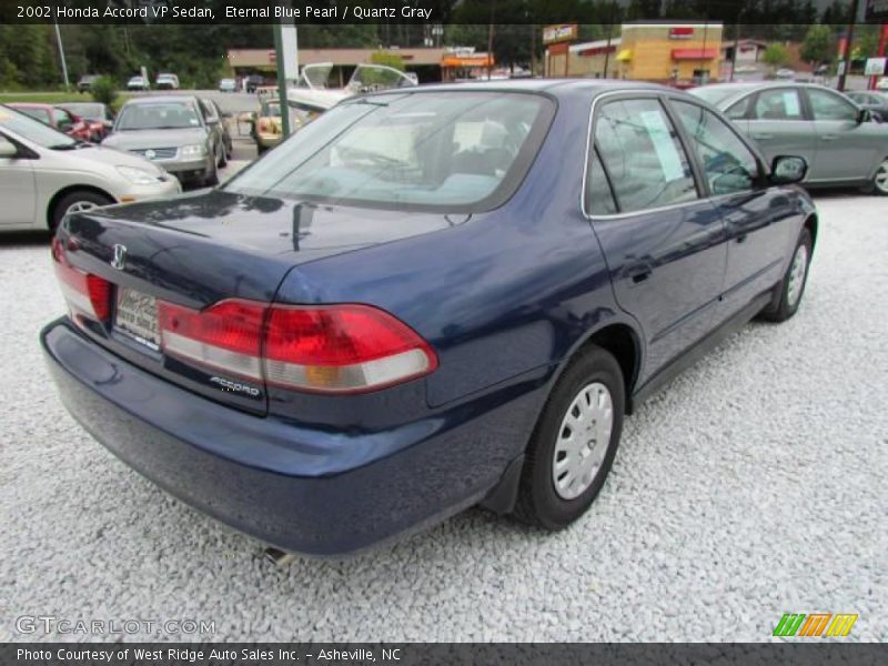 Eternal Blue Pearl / Quartz Gray 2002 Honda Accord VP Sedan