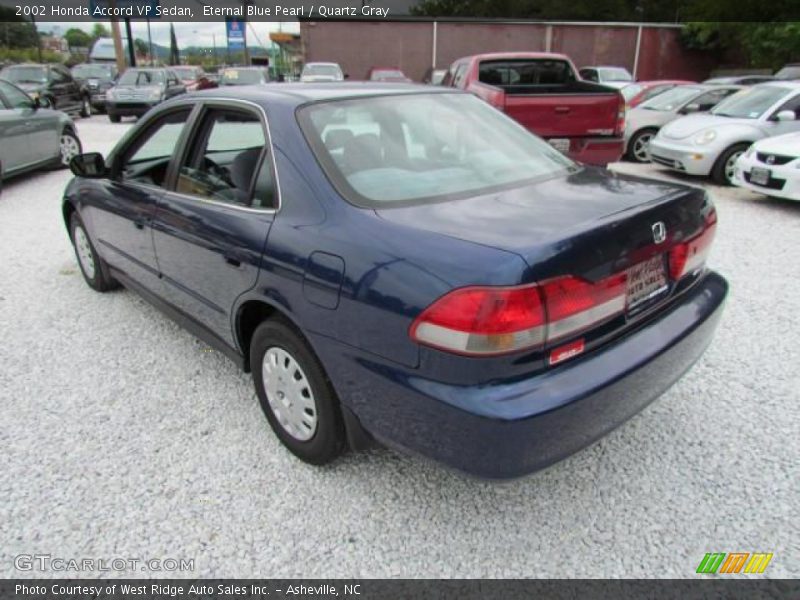 Eternal Blue Pearl / Quartz Gray 2002 Honda Accord VP Sedan