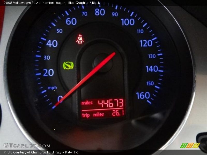  2008 Passat Komfort Wagon Komfort Wagon Gauges