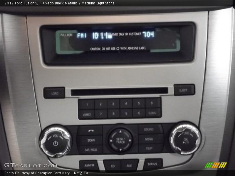 Tuxedo Black Metallic / Medium Light Stone 2012 Ford Fusion S