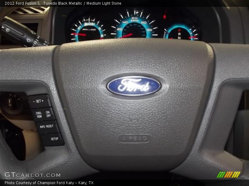 Tuxedo Black Metallic / Medium Light Stone 2012 Ford Fusion S