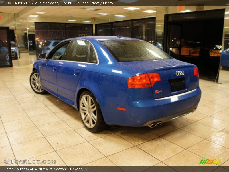 Sprint Blue Pearl Effect / Ebony 2007 Audi S4 4.2 quattro Sedan