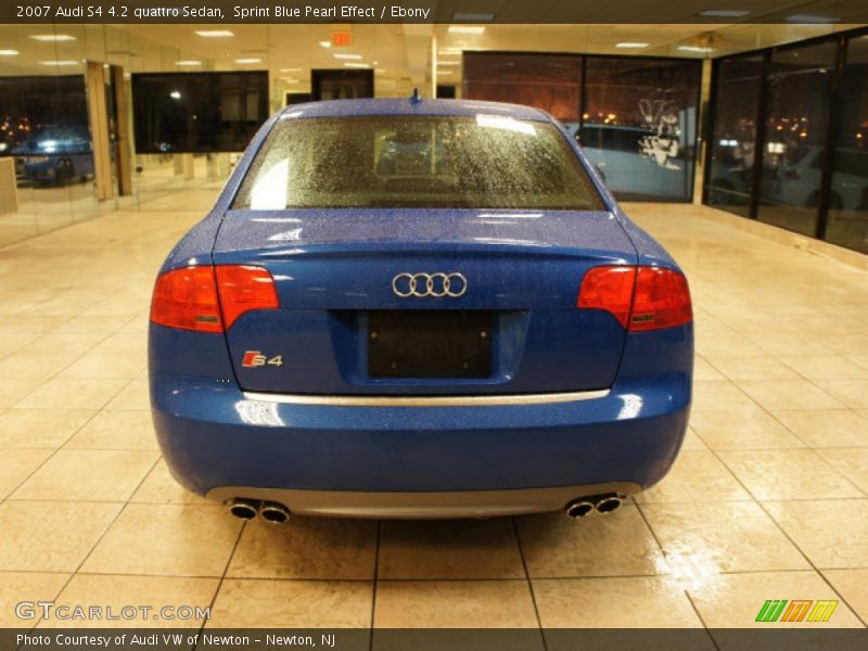 Sprint Blue Pearl Effect / Ebony 2007 Audi S4 4.2 quattro Sedan